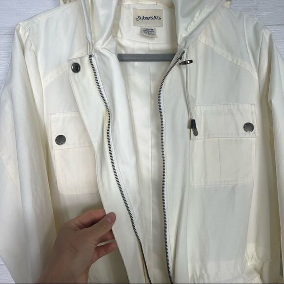 St. John’s Bay Womens Nylon/Cotton Utility Jacket size M - Picture 7 of 12